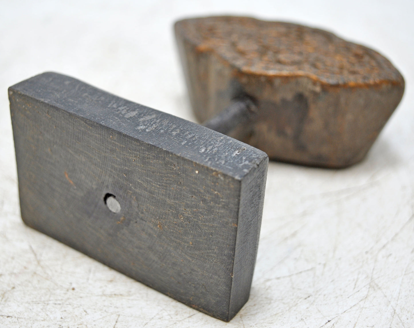 Antique Wooden Textile Printing Block Original Old Hand Carved