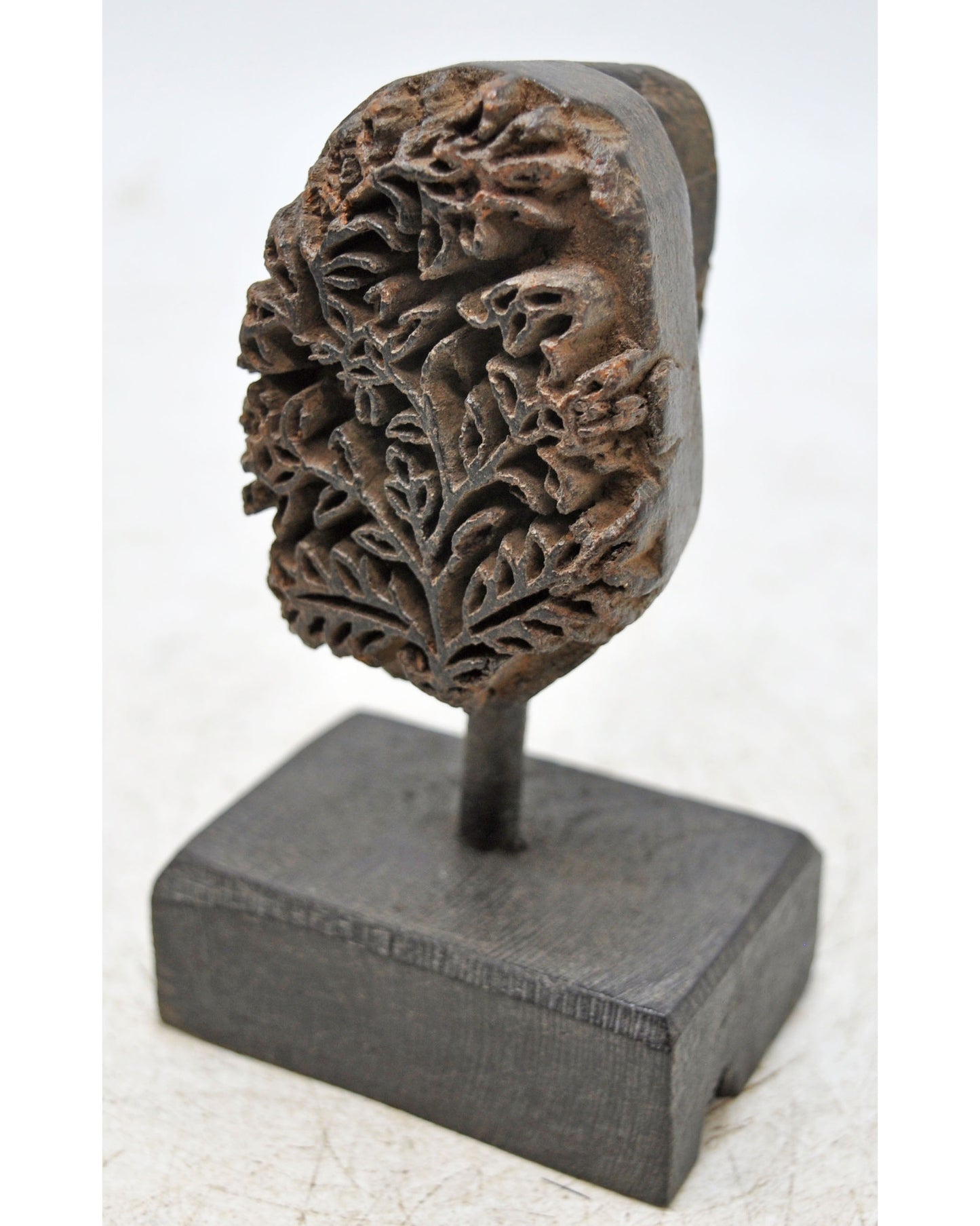 Antique Wooden Textile Printing Block Original Old Hand Carved