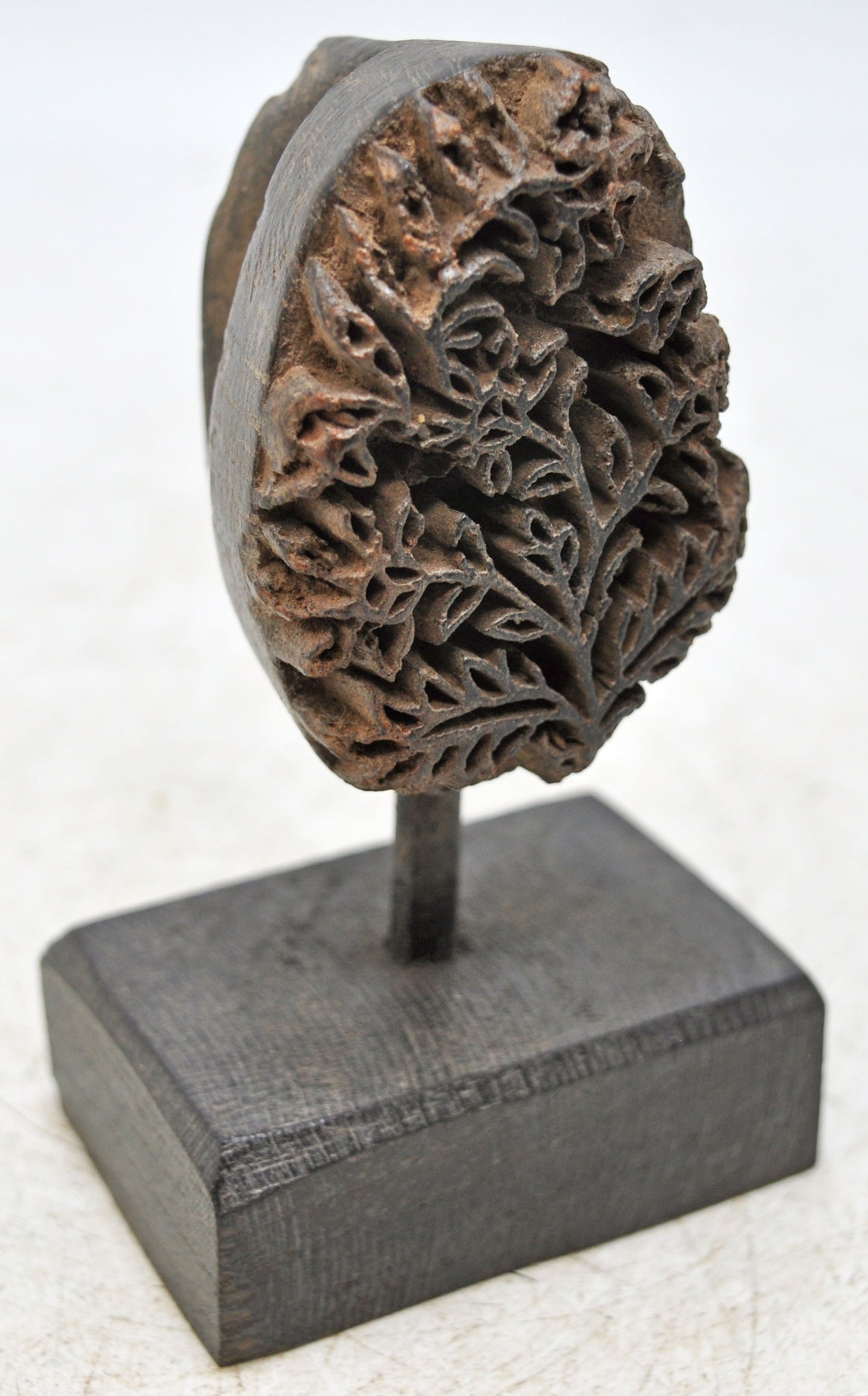 Antique Wooden Textile Printing Block Original Old Hand Carved