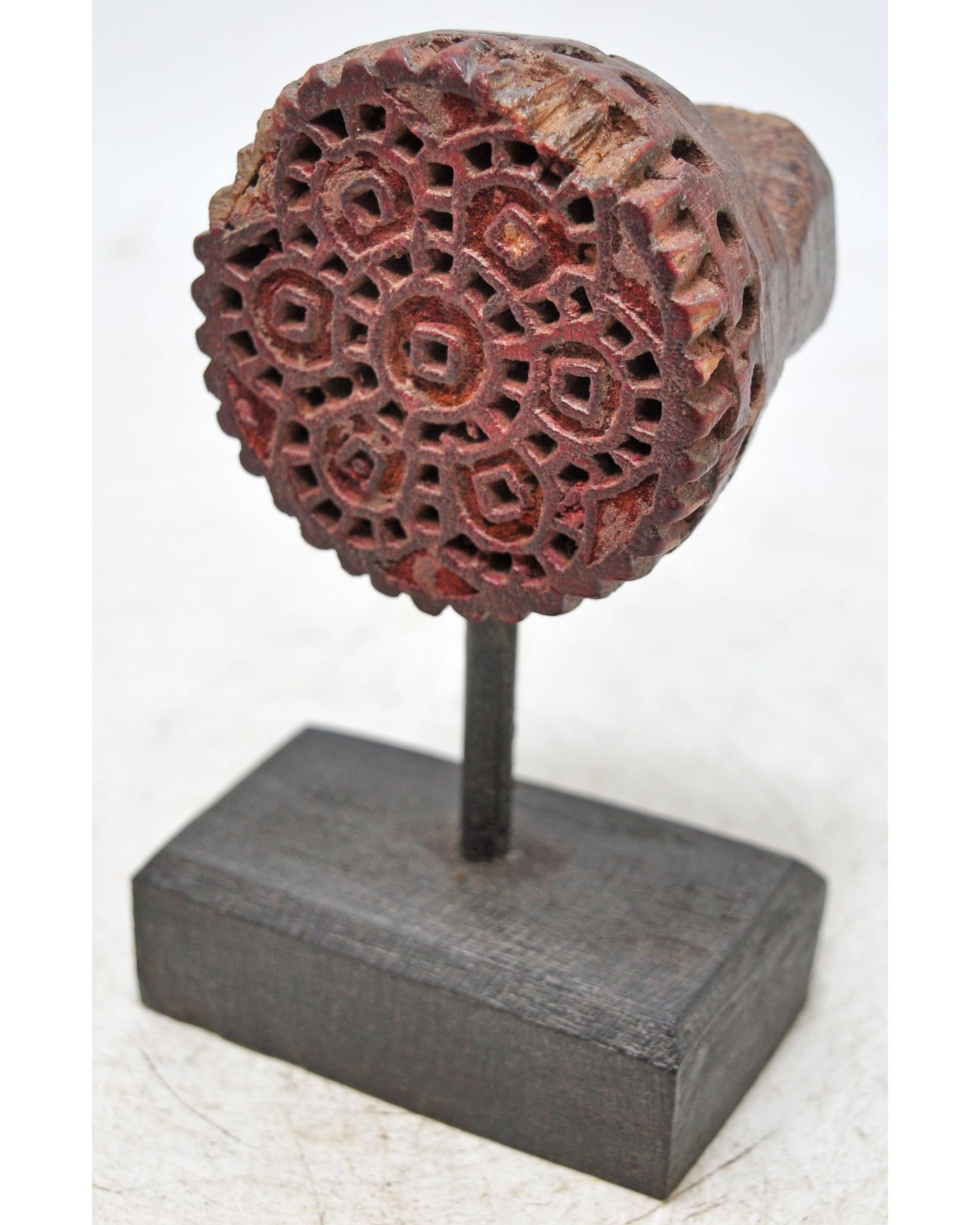 Antique Wooden Textile Printing Block Original Old Hand Carved