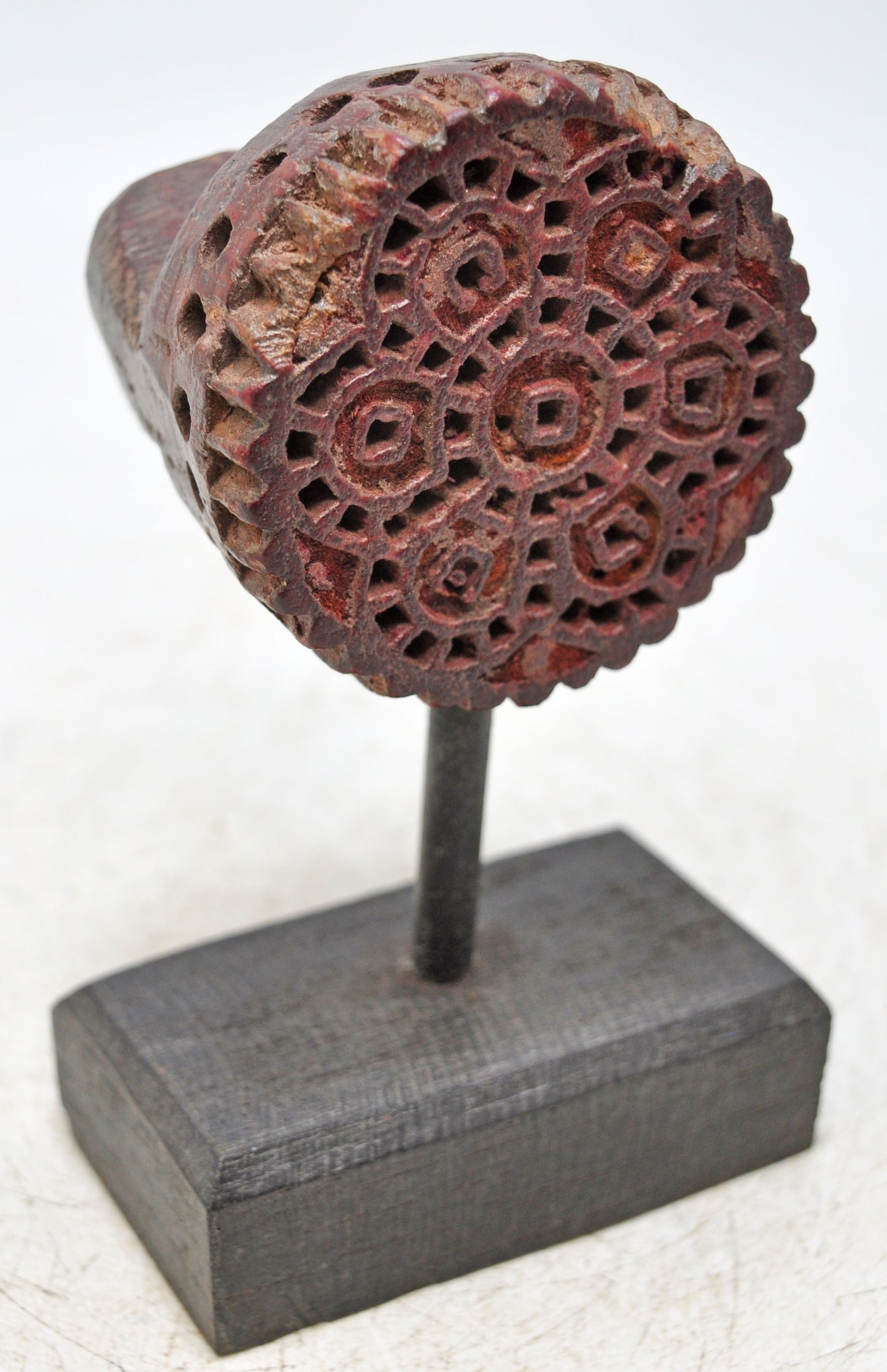 Antique Wooden Textile Printing Block Original Old Hand Carved