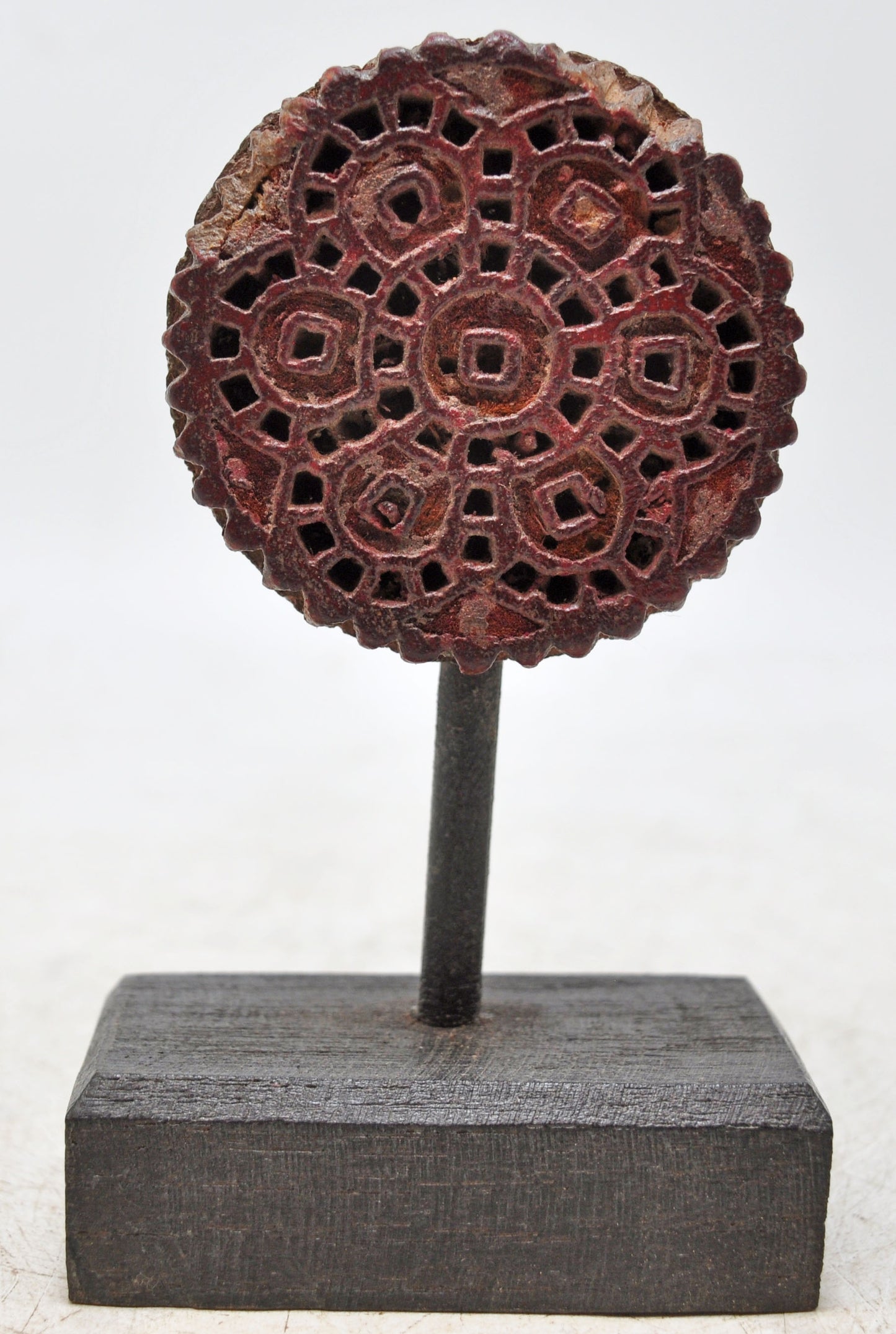 Antique Wooden Textile Printing Block Original Old Hand Carved