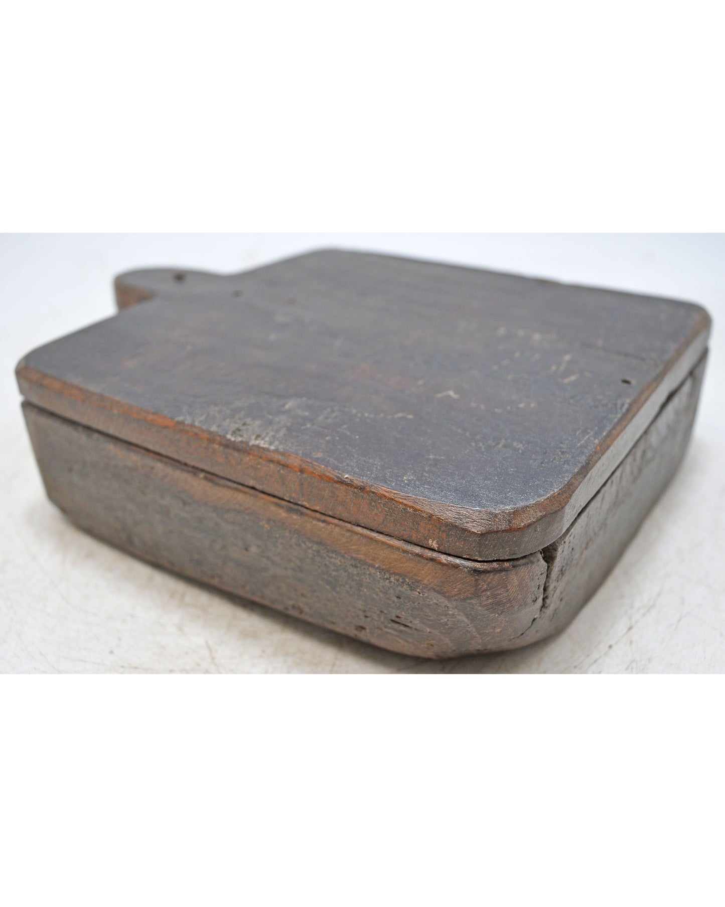 Antique Wooden Kitchenware Spice Box Original Old Hand Carved