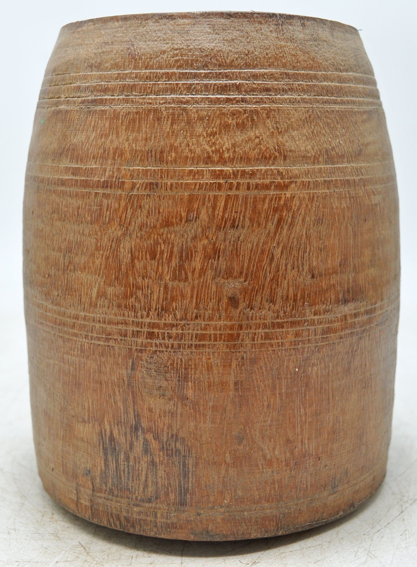 Antique Wooden Grain Measurement Mana Pot Original Old Hand Carved