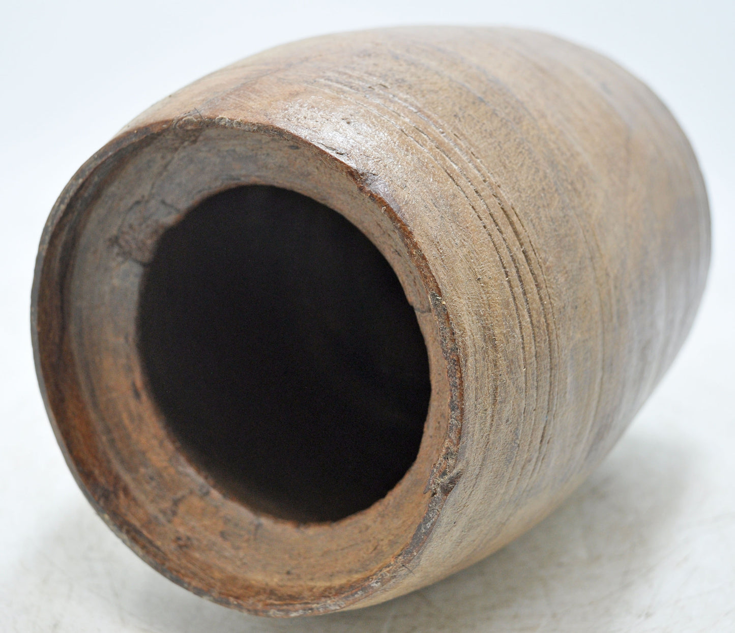 Antique Wooden Grain Measurement Mana Pot Original Old Hand Carved