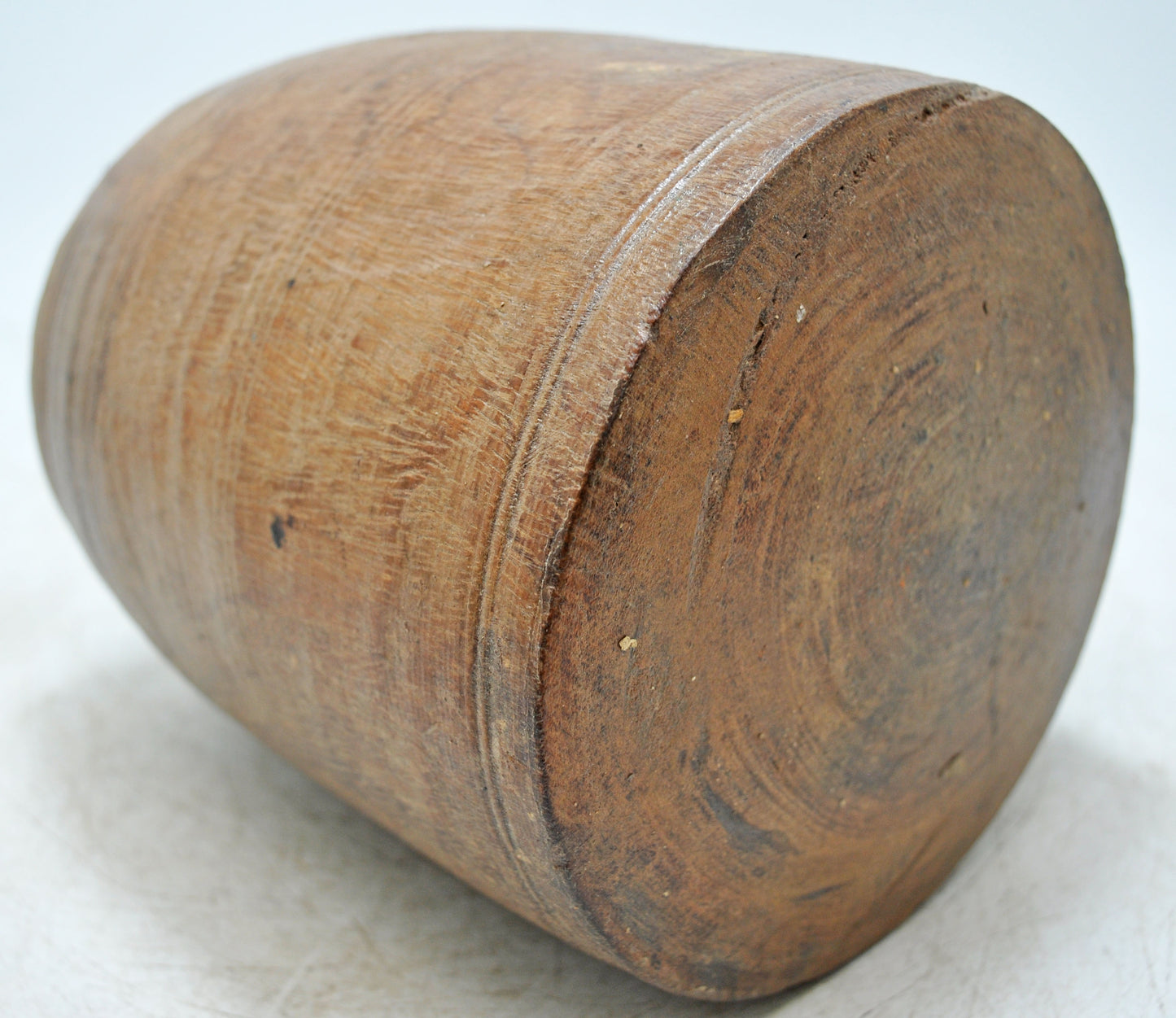 Antique Wooden Grain Measurement Mana Pot Original Old Hand Carved