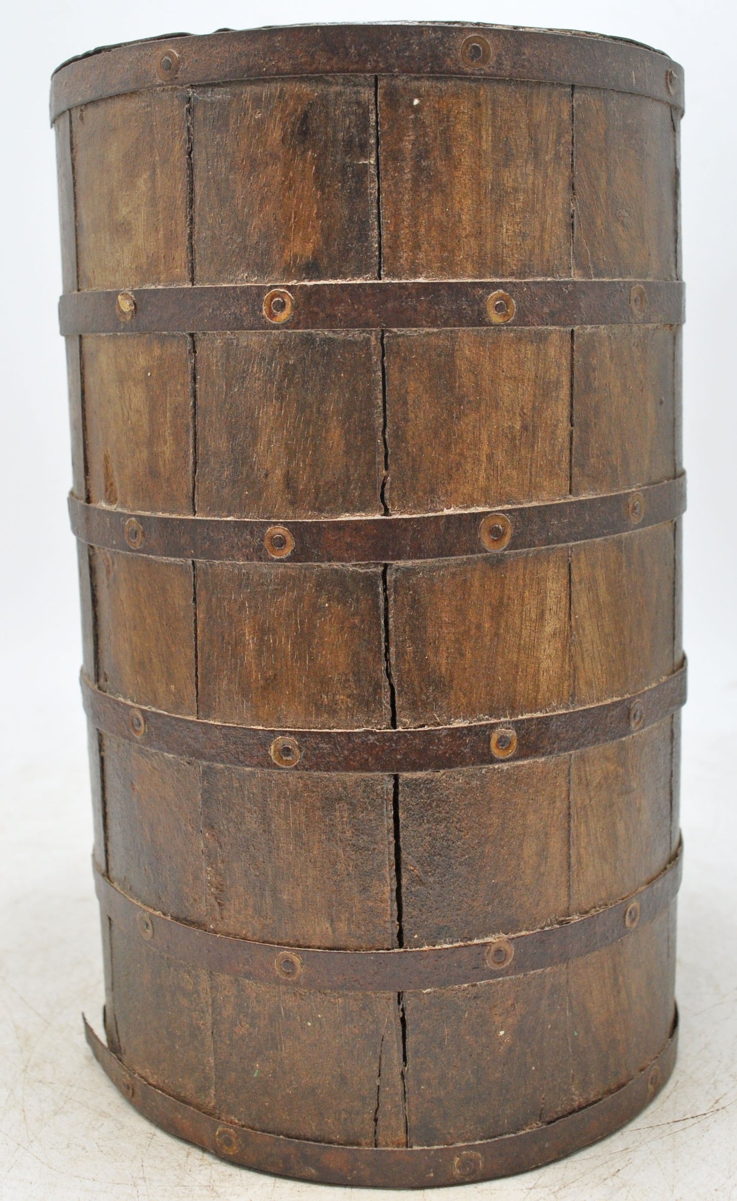 Vintage Wooden Grain Measurement Paili Pot Original Old Hand Carved