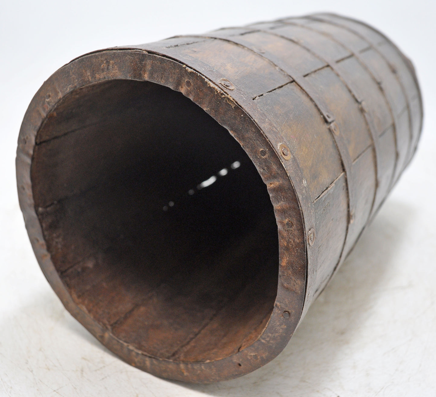 Vintage Wooden Grain Measurement Paili Pot Original Old Hand Carved