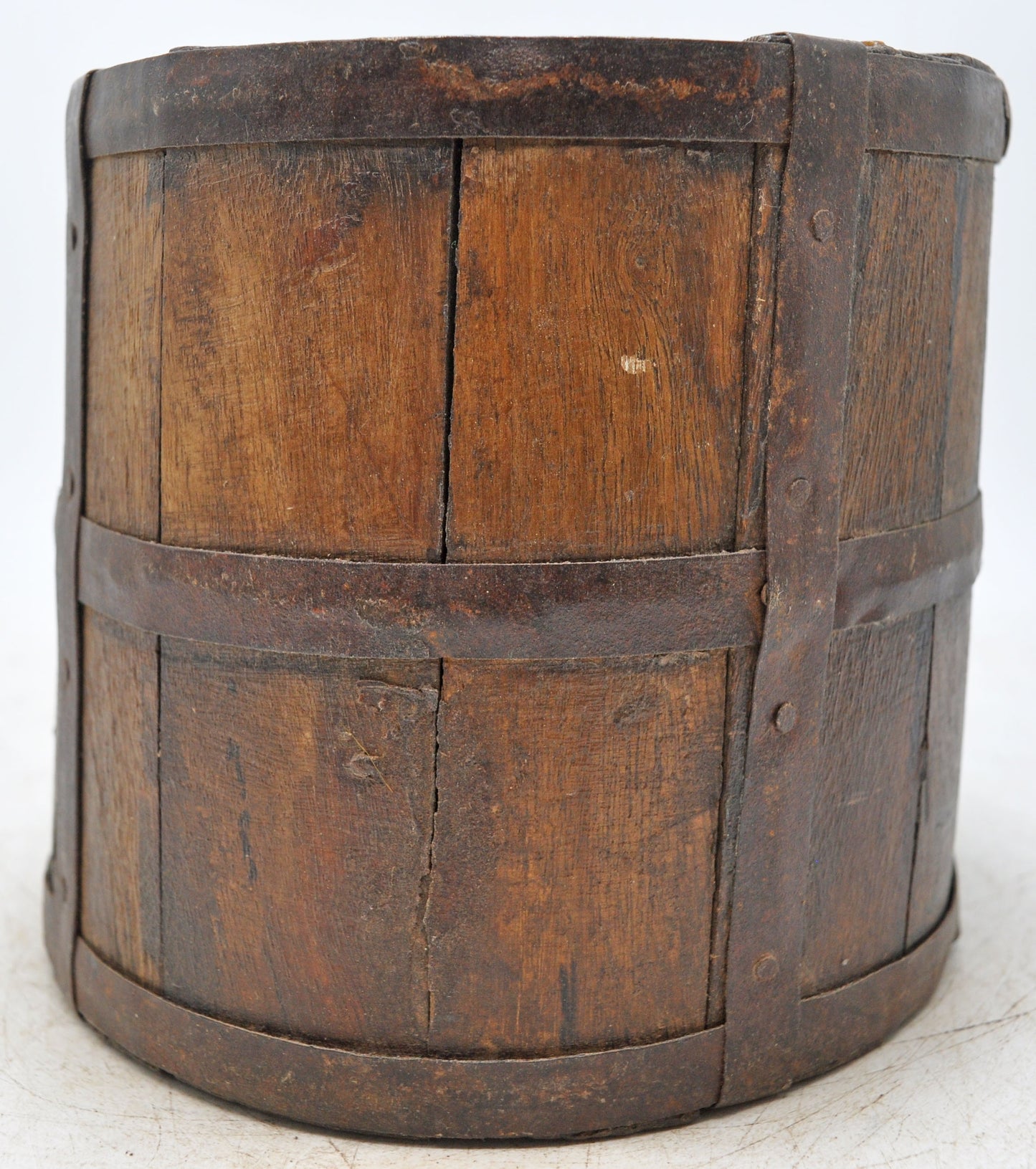 Vintage Wooden Grain Measurement Paili Pot Original Old Hand Carved