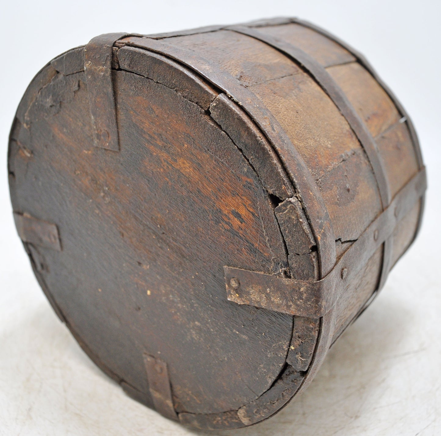 Vintage Wooden Grain Measurement Paili Pot Original Old Hand Carved