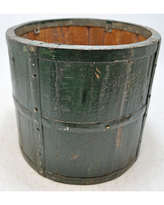 Vintage Wooden Grain Measurement Paili Pot Original Old Hand Carved