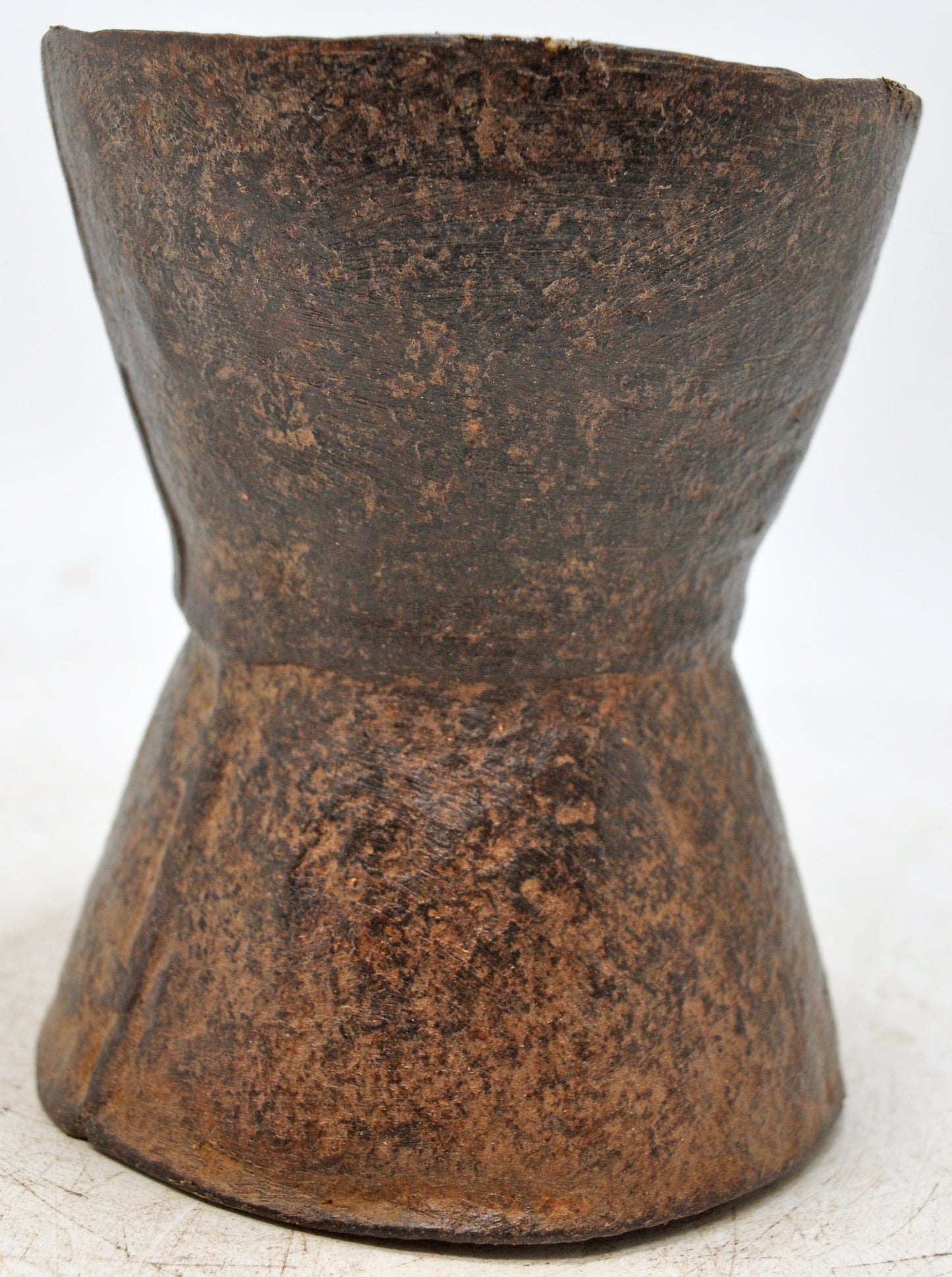 Antique Iron Grain Measurement Paili Pot Original Old Hand Carved