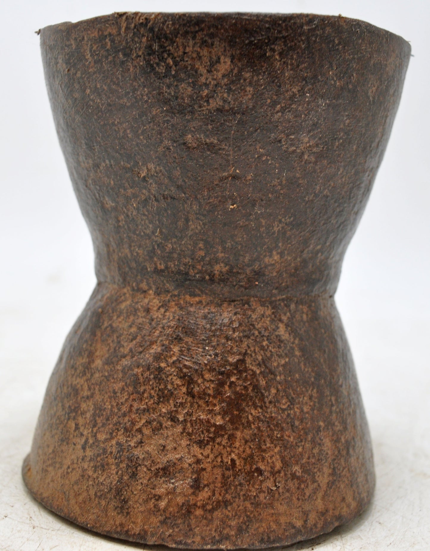 Antique Iron Grain Measurement Paili Pot Original Old Hand Carved