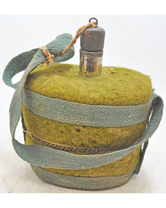 Vintage Iron Travelling Water Bottle Original Old Hand Crafted