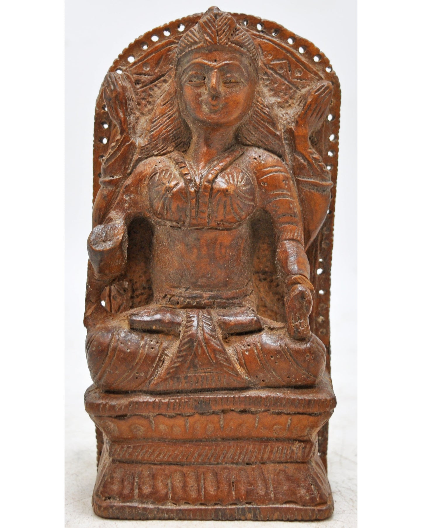 Antique Wooden God Shiva Idol Figurine Original Old Fine Hand carved