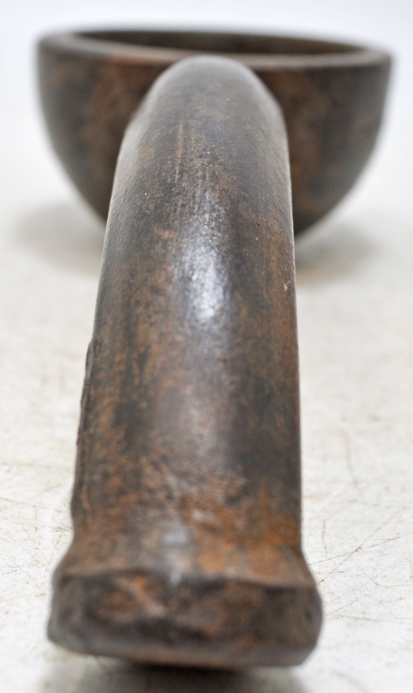 Antique Wooden and Iron Kitchenware Oil Spoon Original Old Hand Crafted