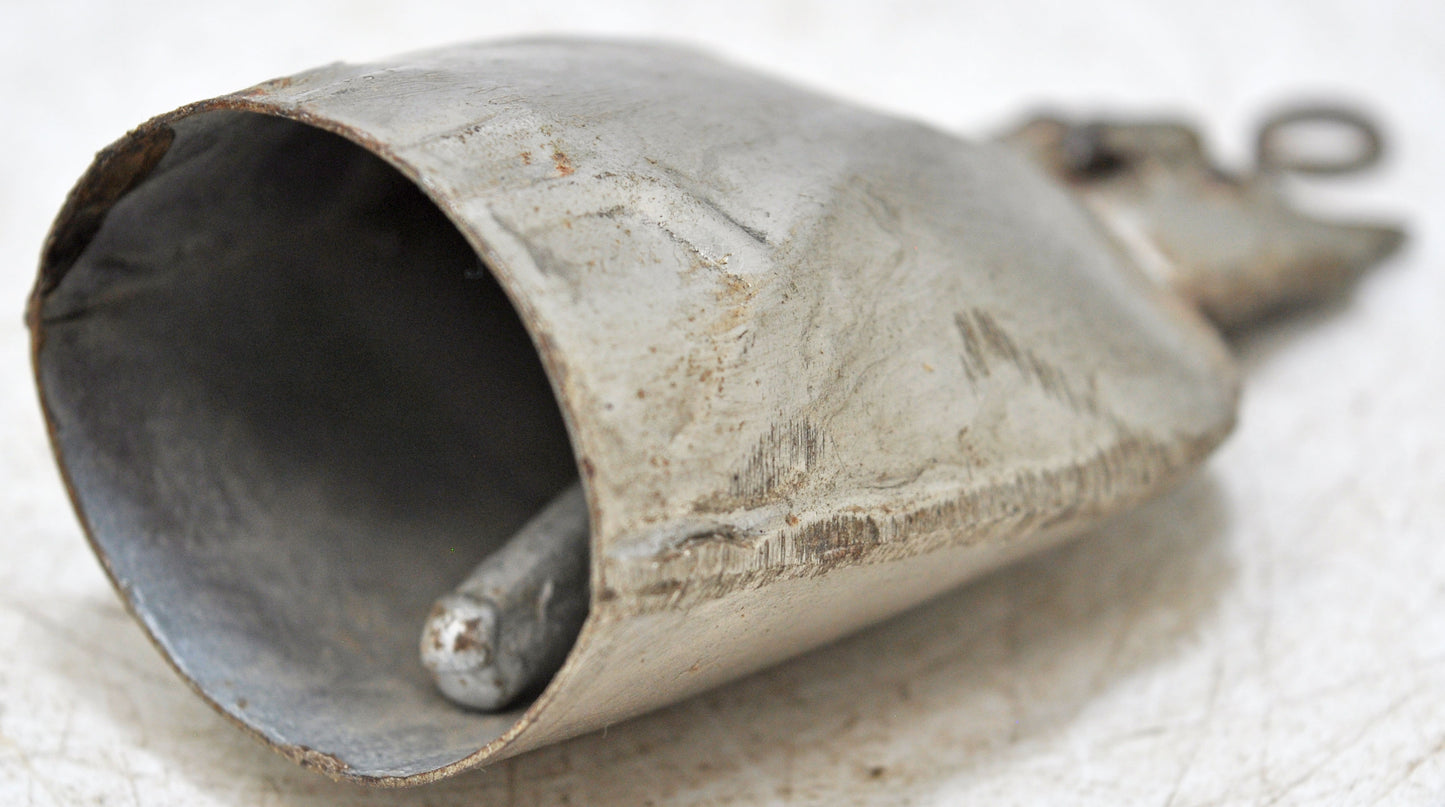 Vintage Iron Owl Design Small Bell Original Old Hand Crafted