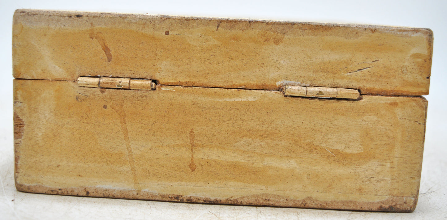 Vintage Wooden Square Storage Chest Box Original Old Hand Crafted