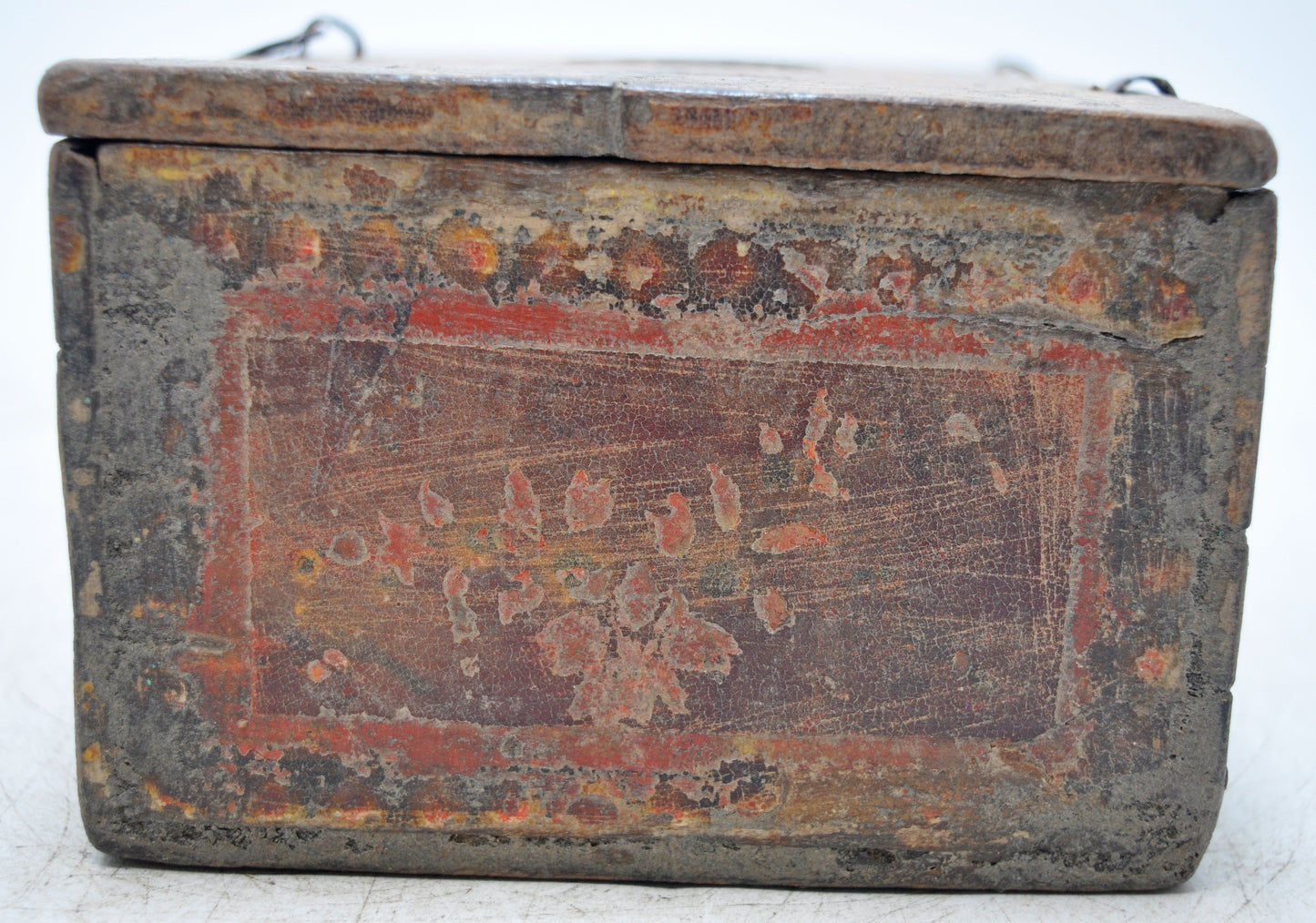 Antique Wooden Cash Galla Box Original Old Hand Crafted Fine Painted