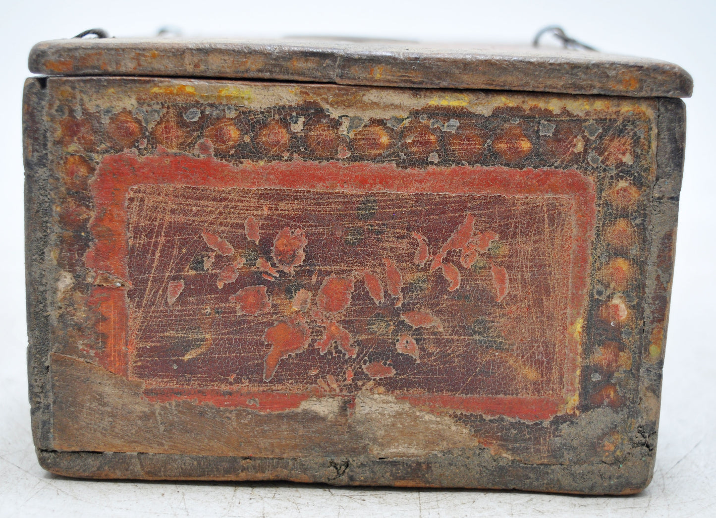 Antique Wooden Cash Galla Box Original Old Hand Crafted Fine Painted