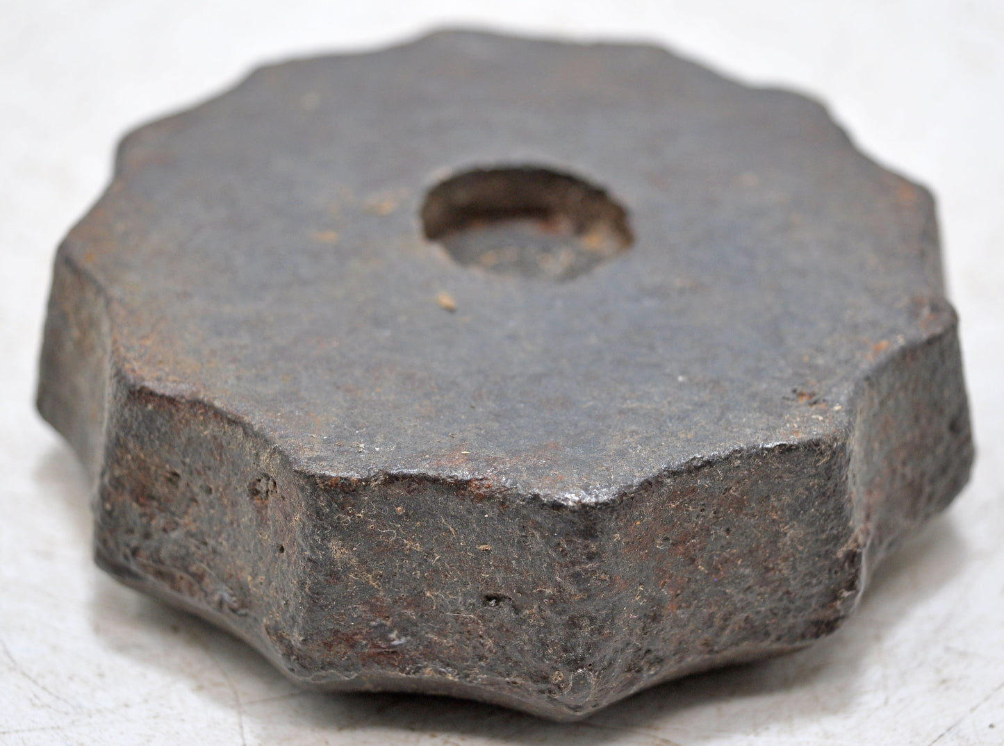Antique Iron Mercantile Measuring Weight Jaipur State 2 Seer Original Old