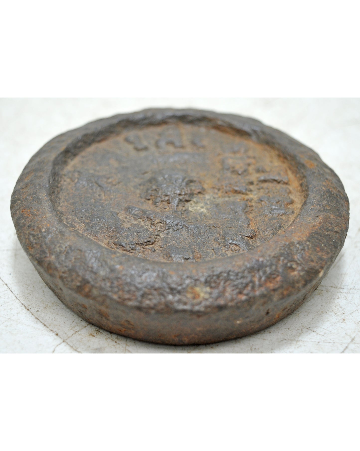 Antique Iron Mercantile Measuring Weight Mewar State 1 Seer Original Old