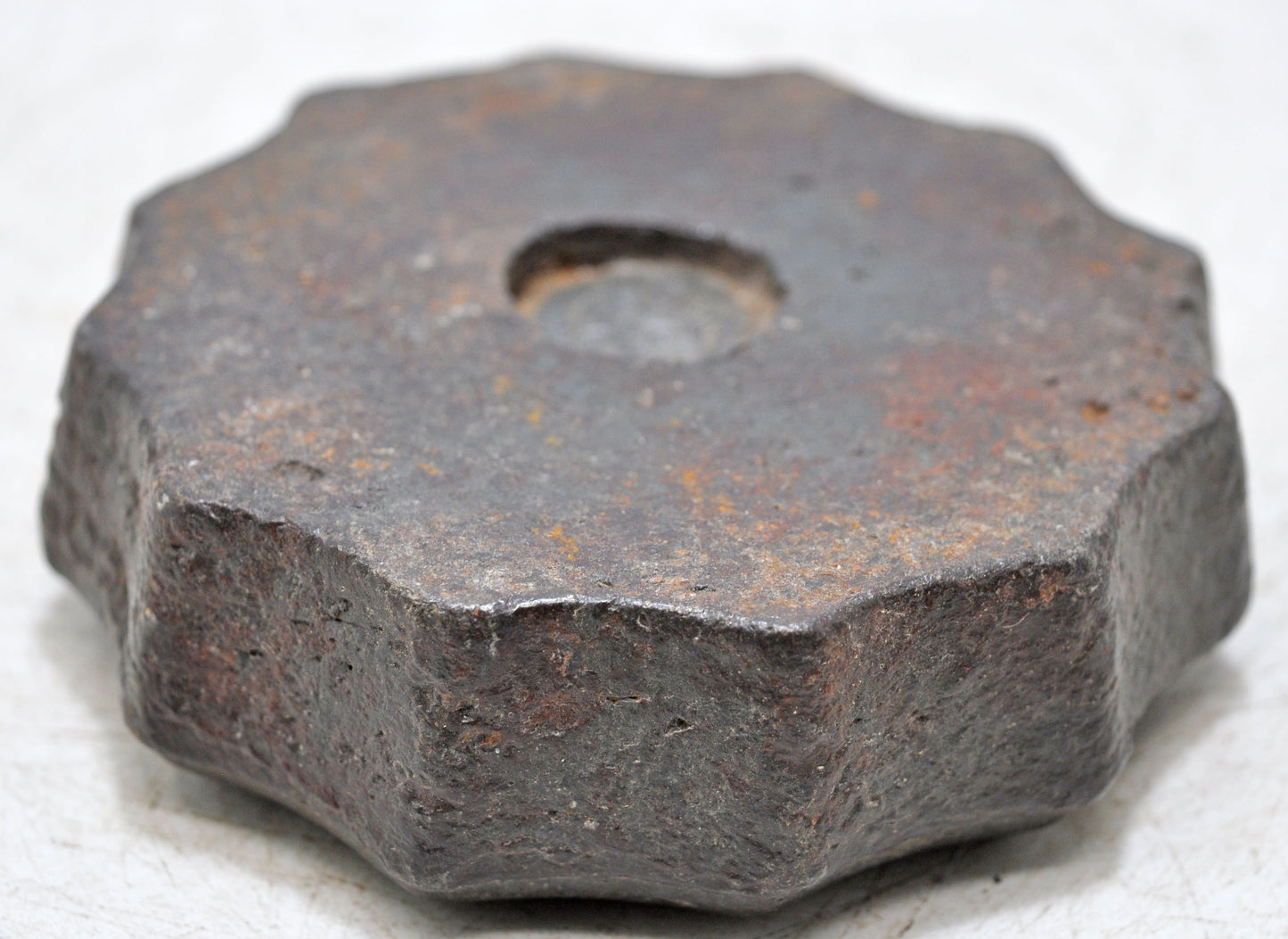 Antique Iron Mercantile Measuring Weight Jaipur State 2 Seer Original Old