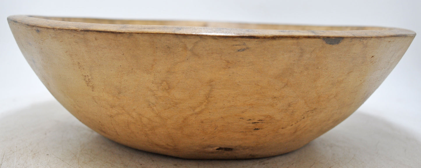 Antique Wooden Roung Dough Kneading Parat Bowl Original Old Hand Carved