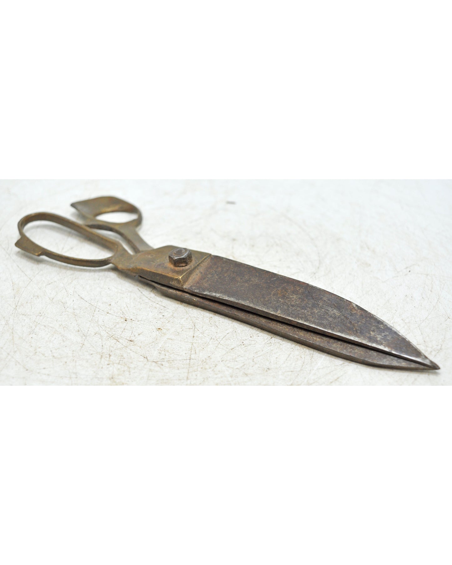 Antique Iron Brass Old Long Tailor's Scissors Original Old Hand Crafted