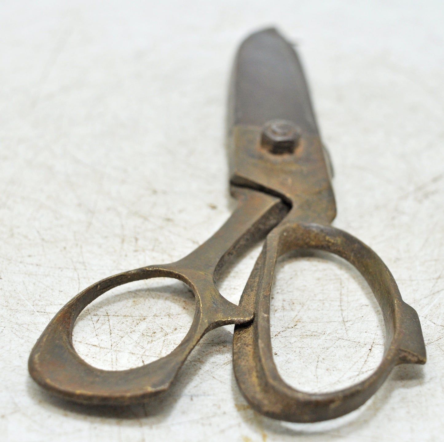Antique Iron Brass Old Long Tailor's Scissors Original Old Hand Crafted