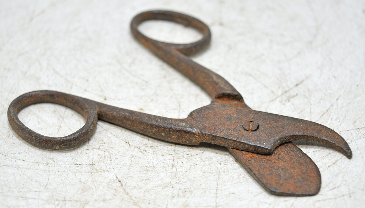Antique Iron Small Scissors Original Old Hand Crafted