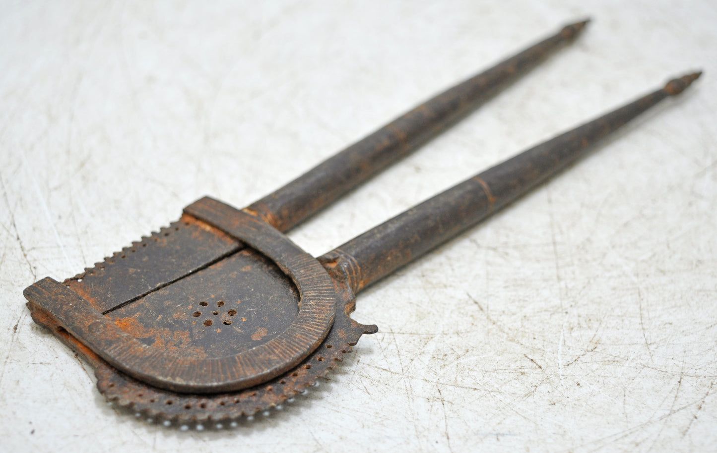 Antique Iron Betel Nut Cutter Sarota Original Old Hand Crafted Engraved
