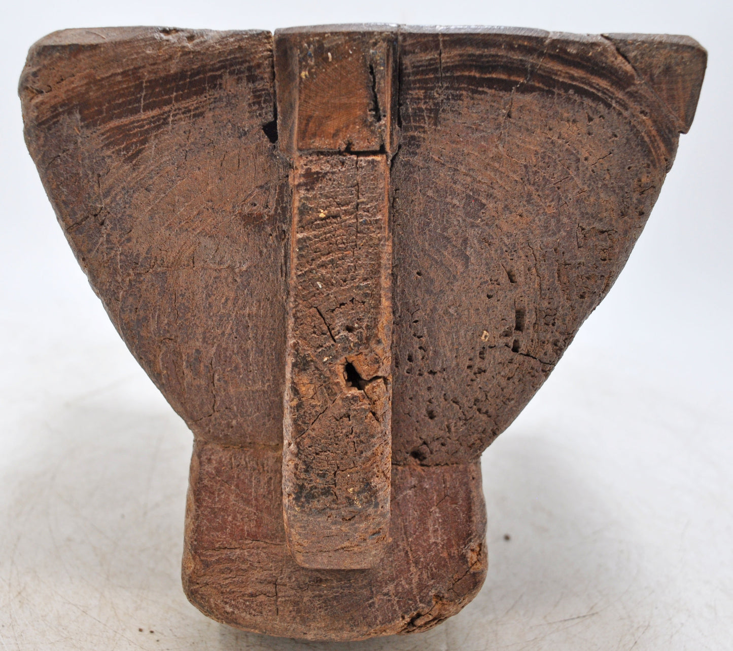 Antique Wooden Agricultural Seed Holder Bijni Original Old Hand Carved