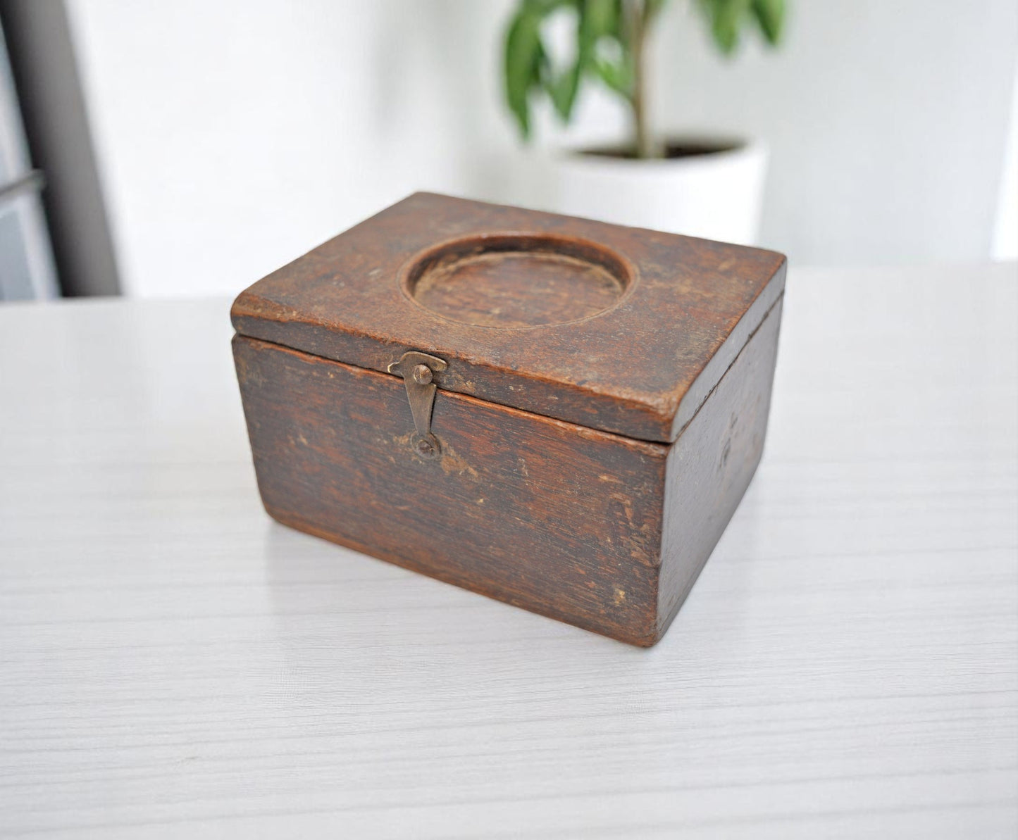 Antique Wooden Small Storage Box Original Old Hand Crafted