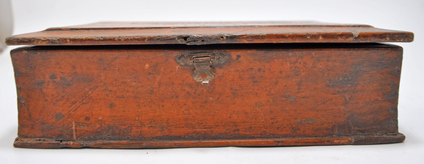 Antique Wooden Travelling Vanity Shaving Box Original Old Hand Crafted