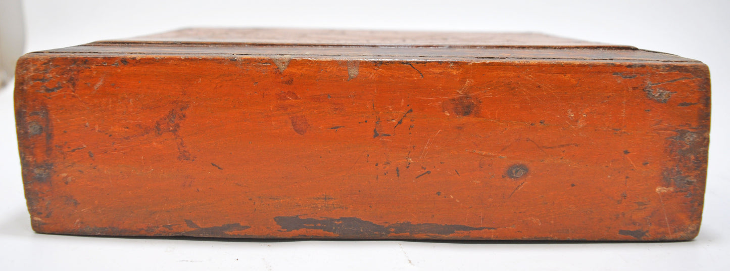 Antique Wooden Travelling Vanity Shaving Box Original Old Hand Crafted