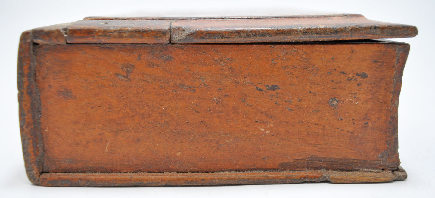 Antique Wooden Travelling Vanity Shaving Box Original Old Hand Crafted