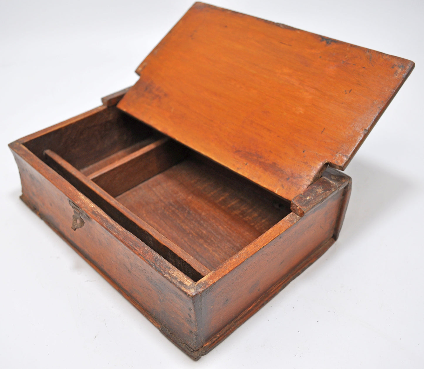 Antique Wooden Travelling Vanity Shaving Box Original Old Hand Crafted