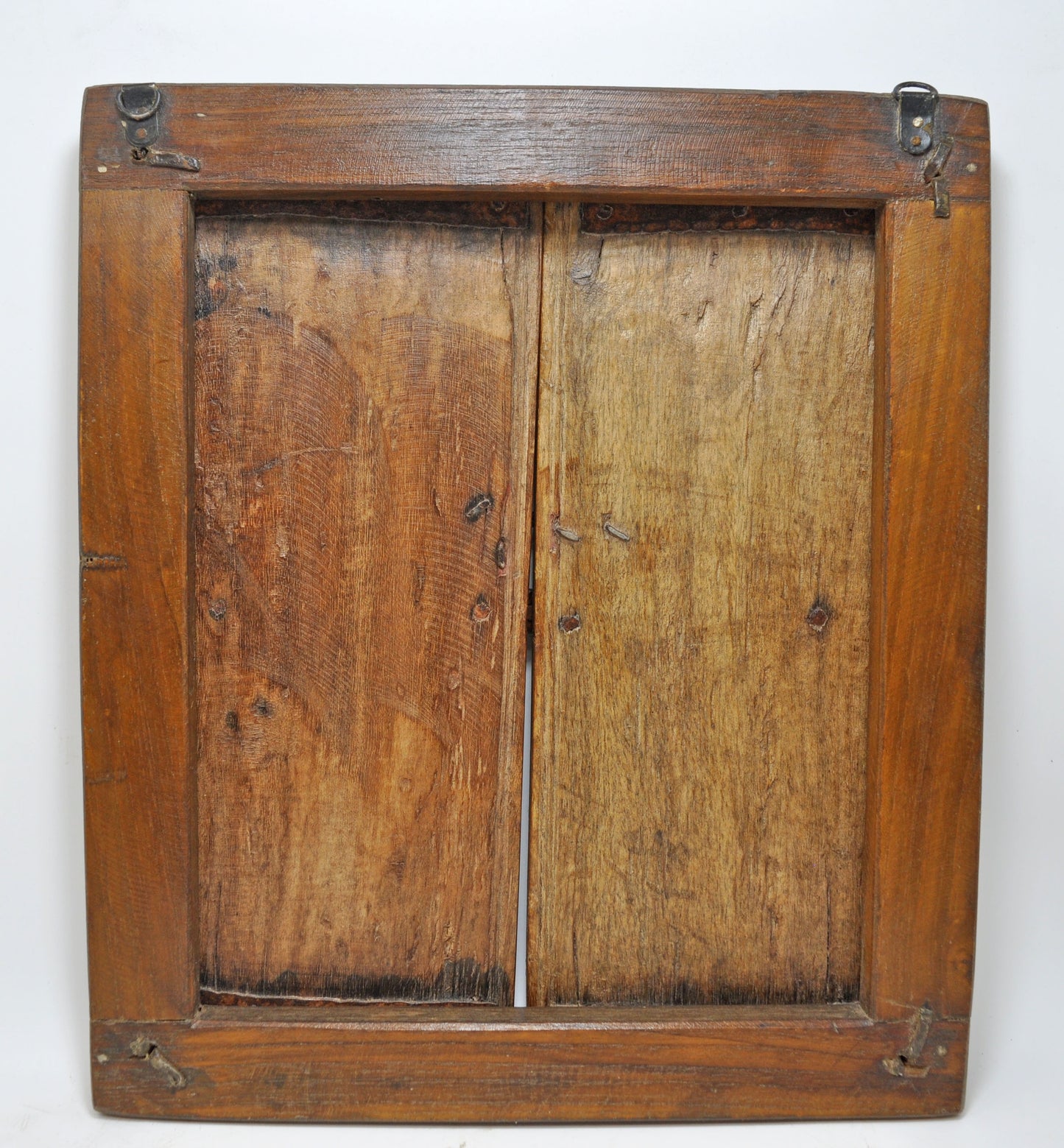 Antique Wooden Wall Décor Window Panel Frame Original Old Hand Crafted