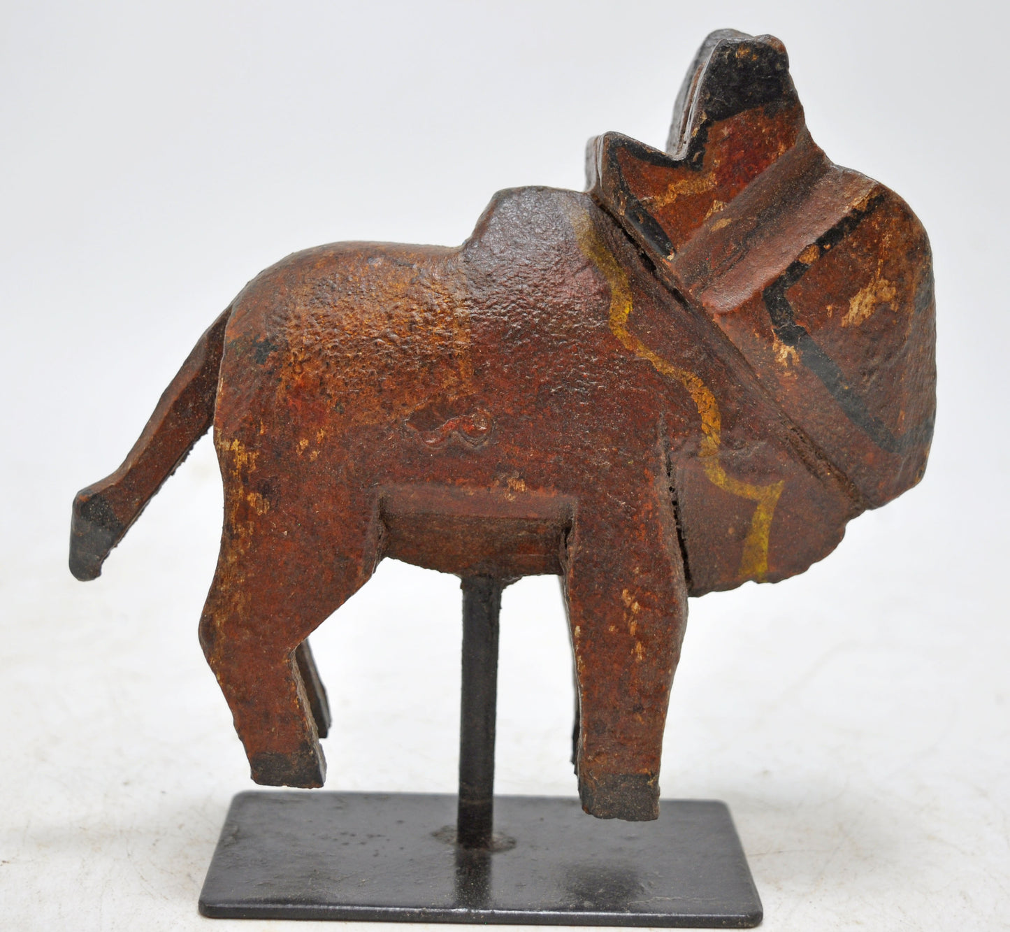 Antique Wooden Holy Cow Nandi Figurine Original Old Hand Carved