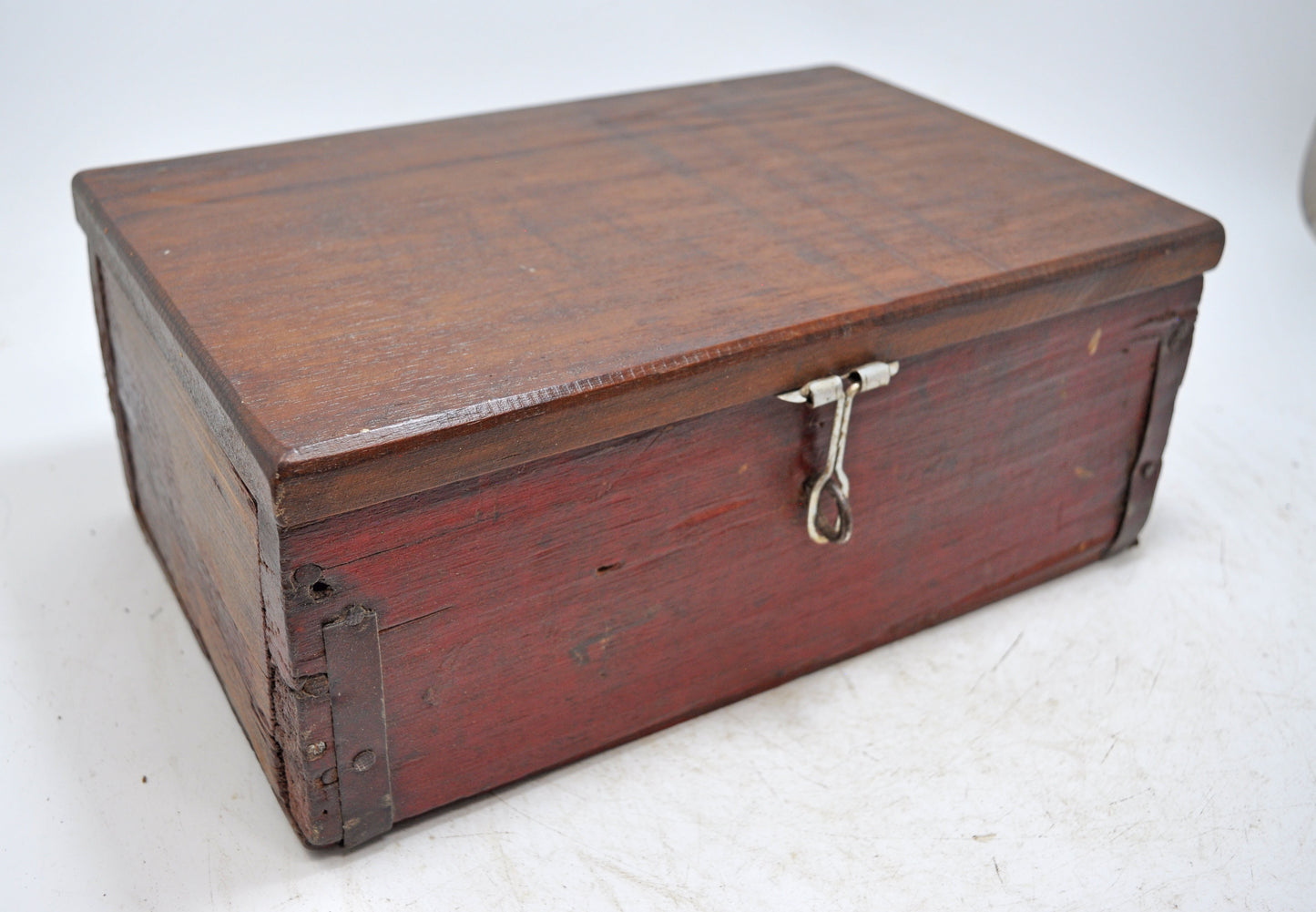 Antique Wooden Storage Chest Box Original Old Hand Crafted