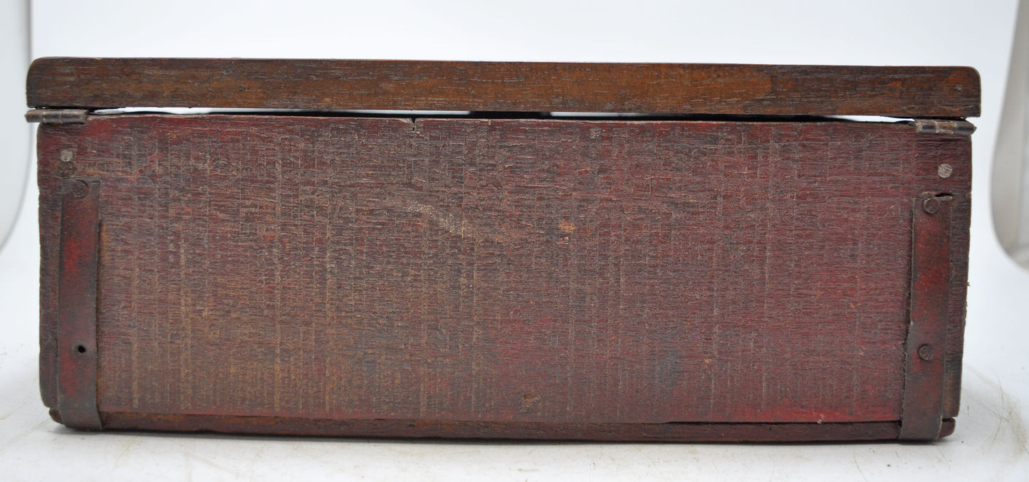 Antique Wooden Storage Chest Box Original Old Hand Crafted