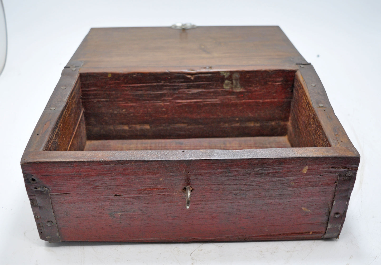 Antique Wooden Storage Chest Box Original Old Hand Crafted