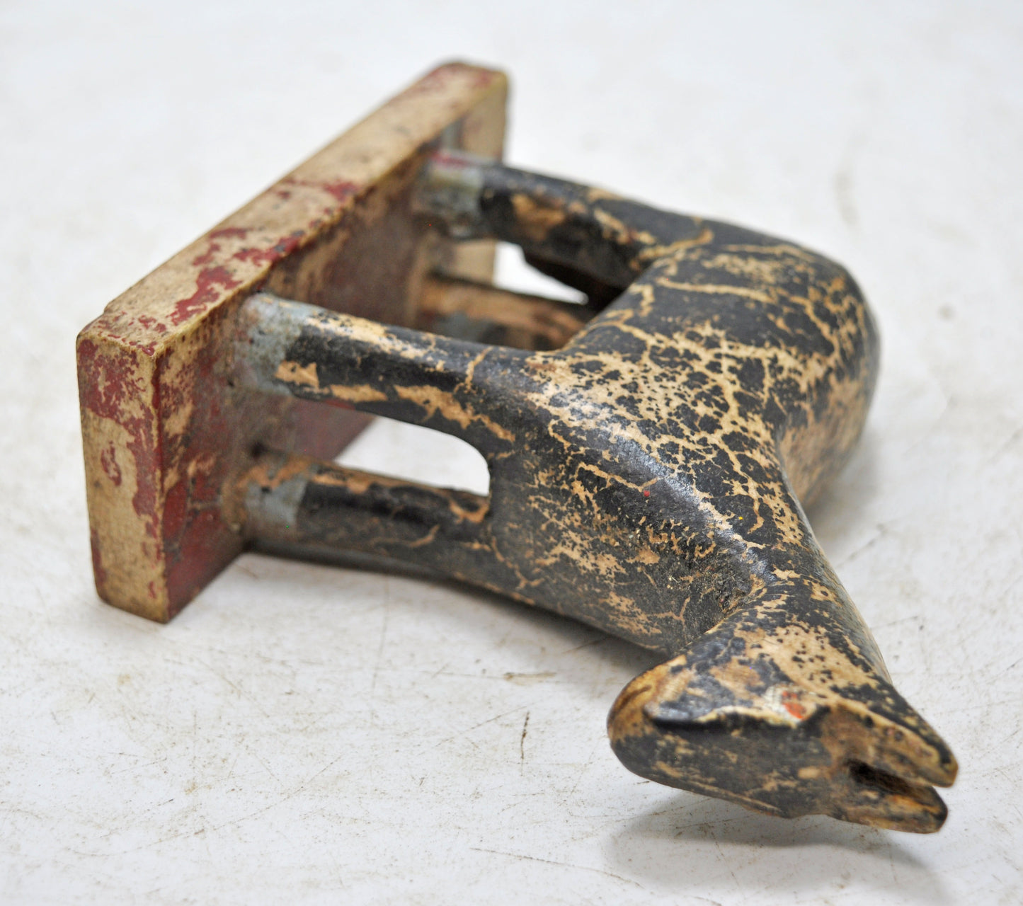 Hand Carved Wooden Small Size Standing Horse Figurine Rustic Hand Painted