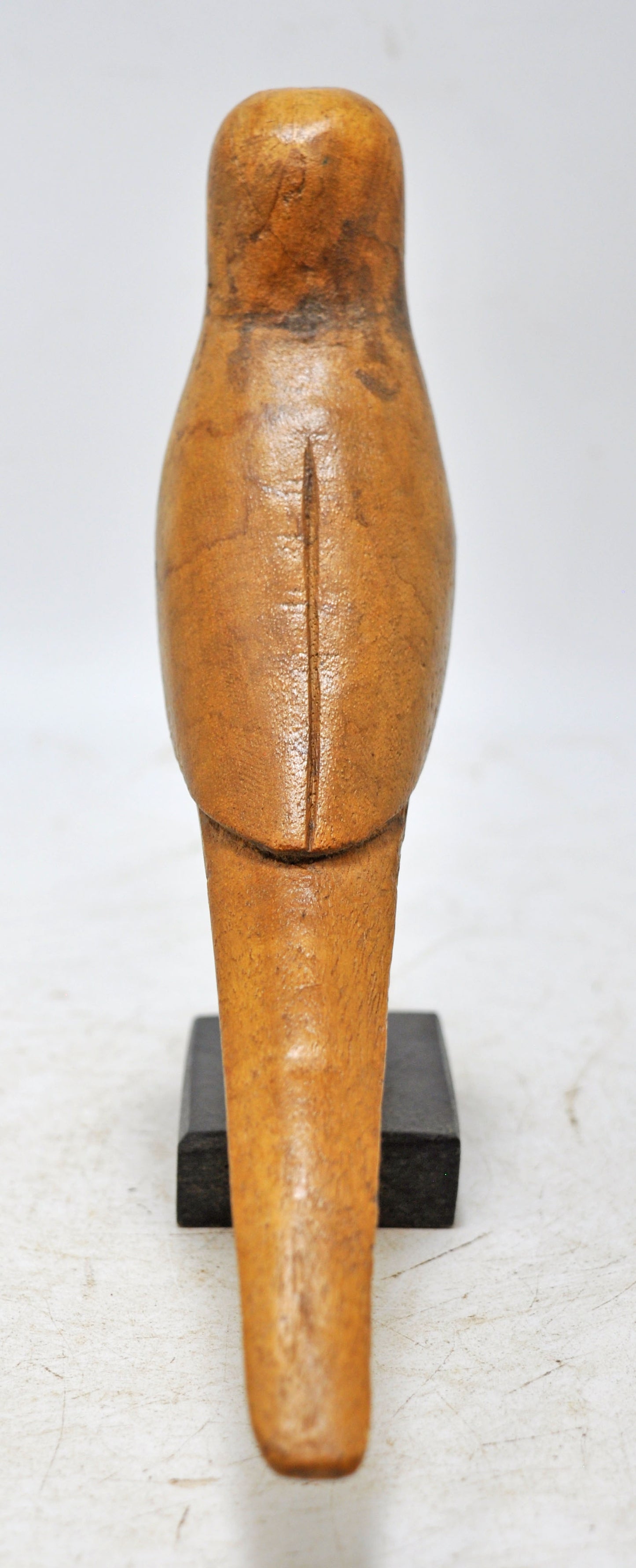 Vintage Wooden Parrot Bird Figurine Original Old Hand Carved