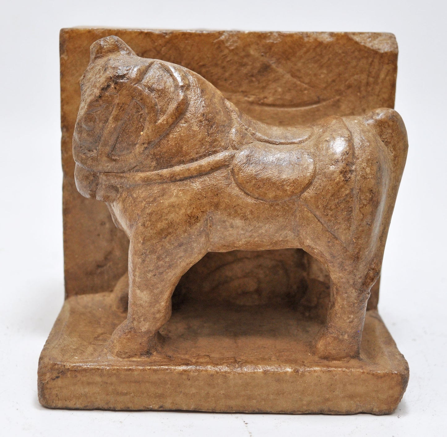 Vintage White Marble Horse Figurine Book End Original Old Fine Hand Carved