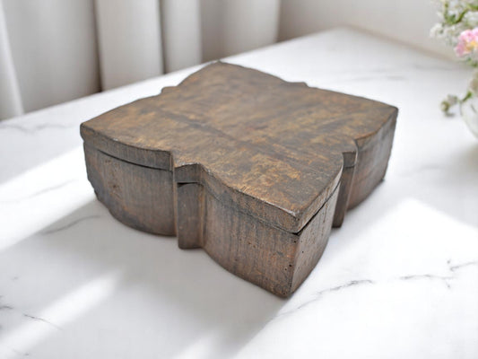 Antique Wooden Kitchenware Spice Box Original Old Hand Crafted