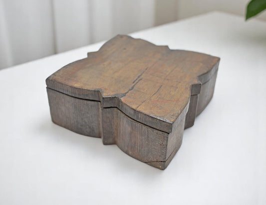 Antique Wooden Kitchenware Spice Box Original Old Hand Crafted