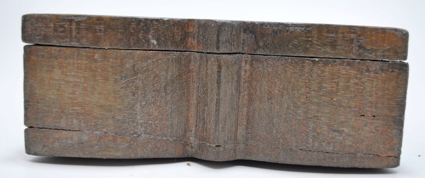 Antique Wooden Kitchenware Spice Box Original Old Hand Crafted
