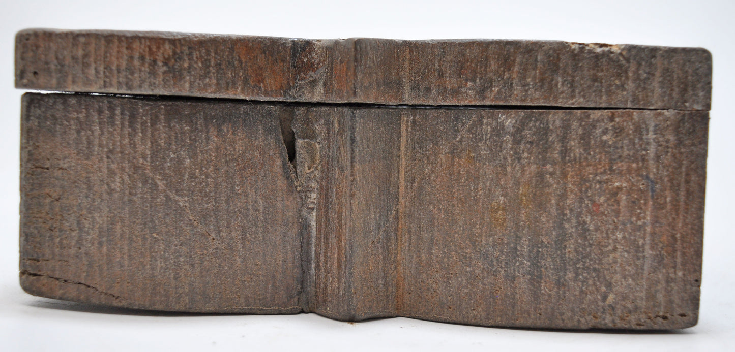 Antique Wooden Kitchenware Spice Box Original Old Hand Crafted